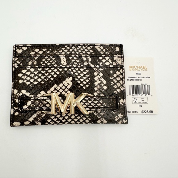Michael Kors Snakeskin Card Holder - Picture 2 of 4
